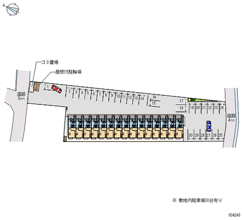 レオパレスグレーシー堀江 月極駐車場