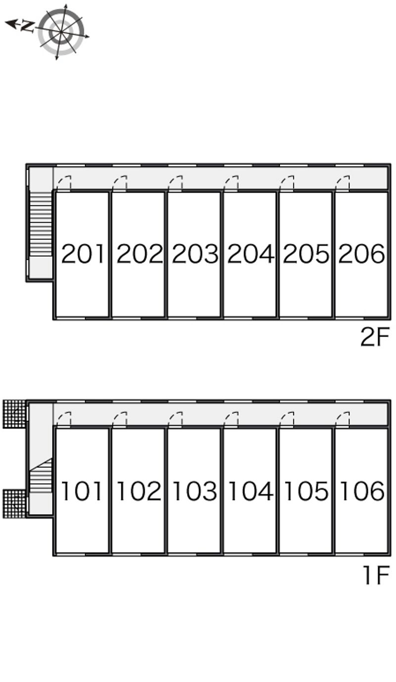 レオパレス堀川町Ⅱ 間取り配置図