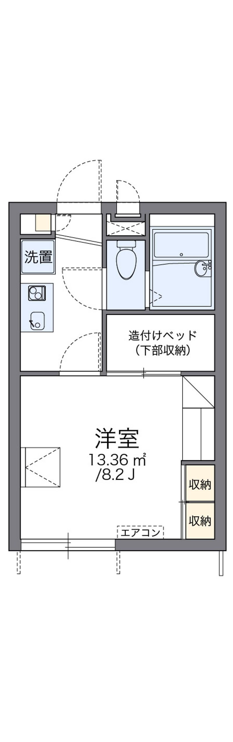 レオパレス大堀 間取図