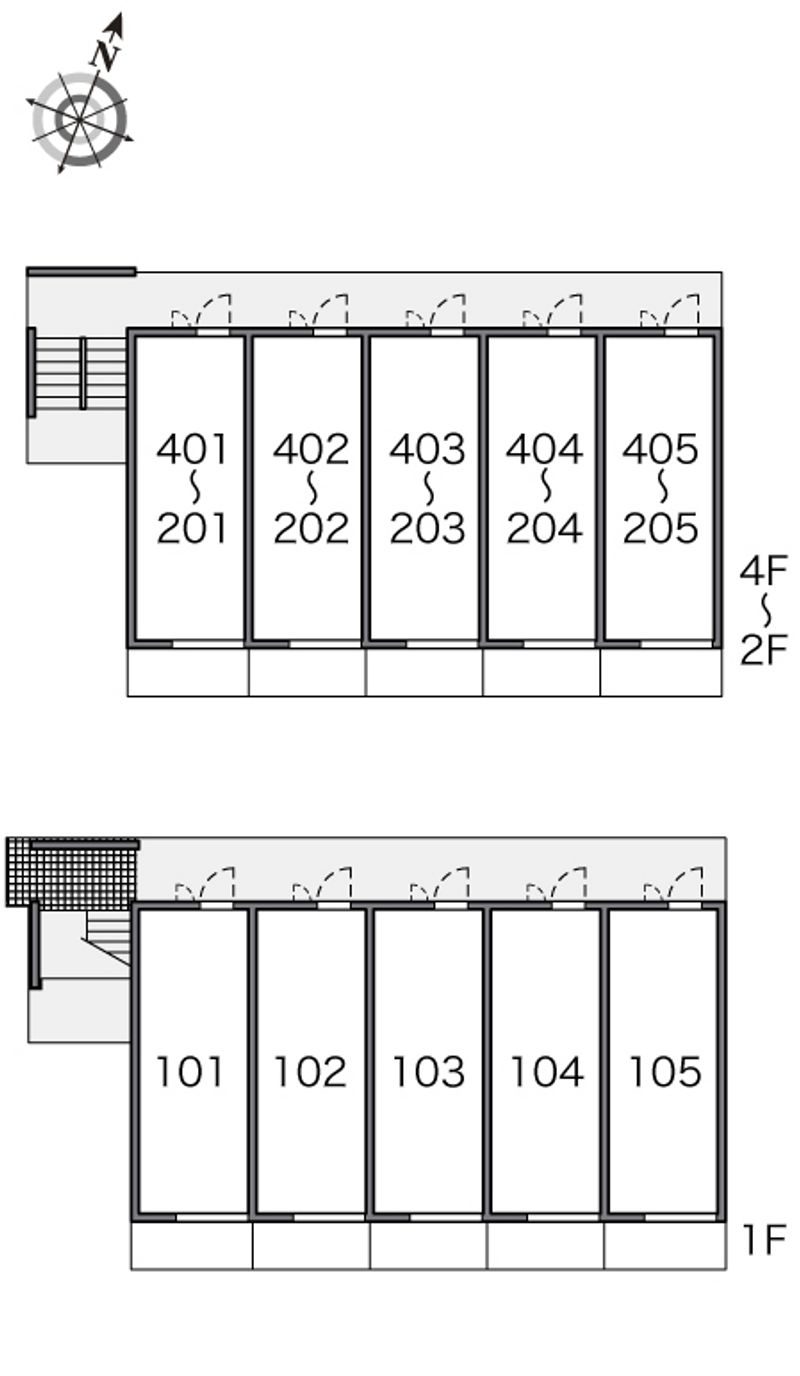 レオパレスエクセルケンＦｏｕｒ 間取配置図