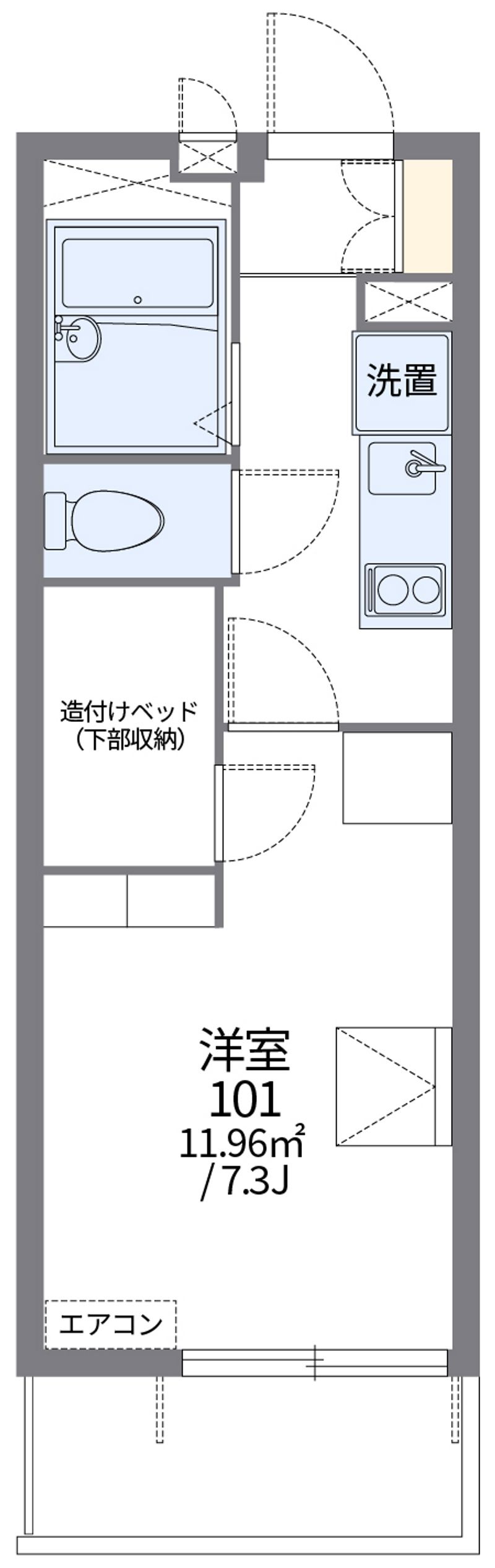 レオパレスあさがお 間取図