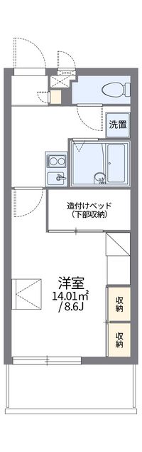 レオパレス美らシティ津波 間取り図