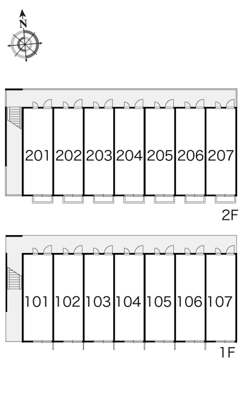 レオパレス三河よしはまＡ 間取配置図