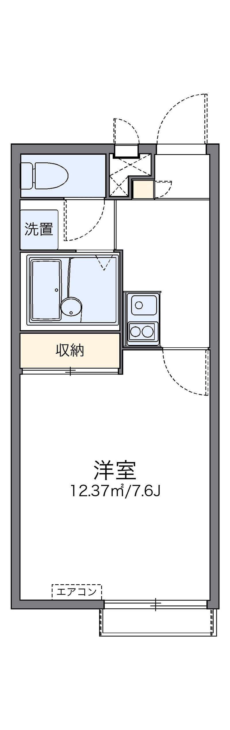 レオパレスマーメイドⅢ 間取図