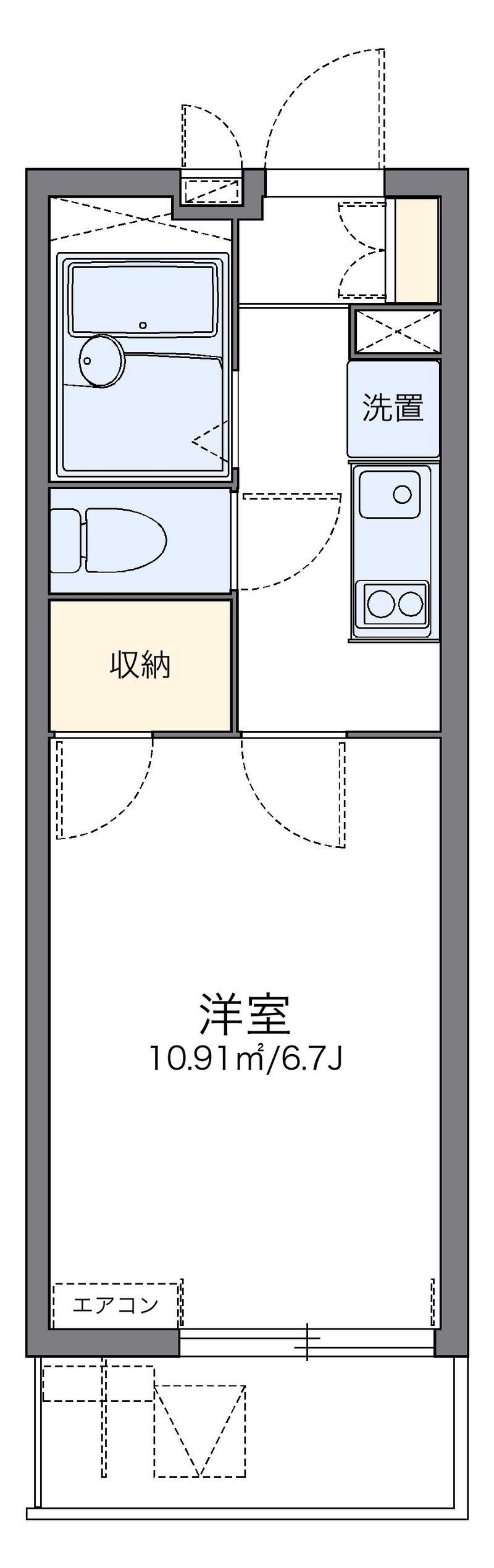 レオパレス浜木綿 間取図