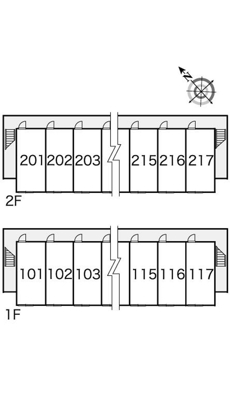 レオパレスエスペールポナールⅡ 間取配置図