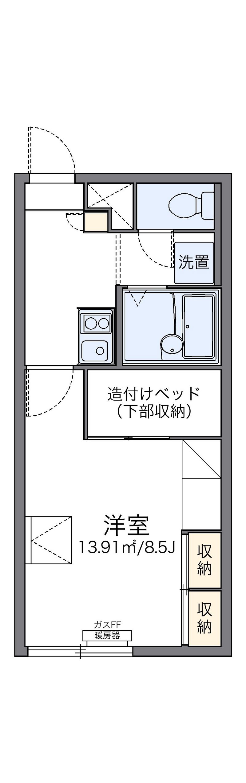 レオパレスわかば 間取図