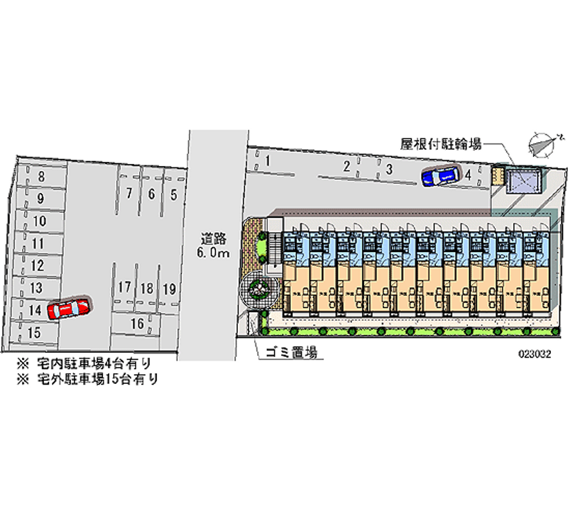 レオパレスジュネス灯明寺 月極駐車場