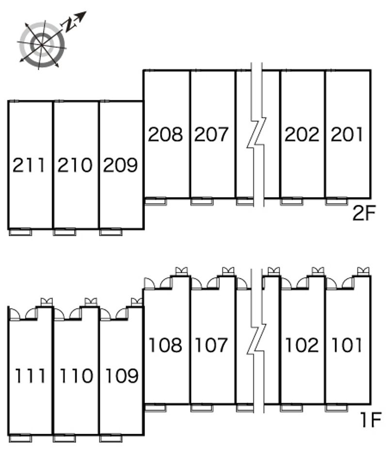 レオパレスクレール２ 間取配置図