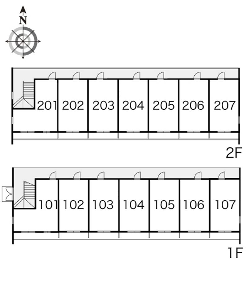 レオパレス紀峰第２ 間取配置図