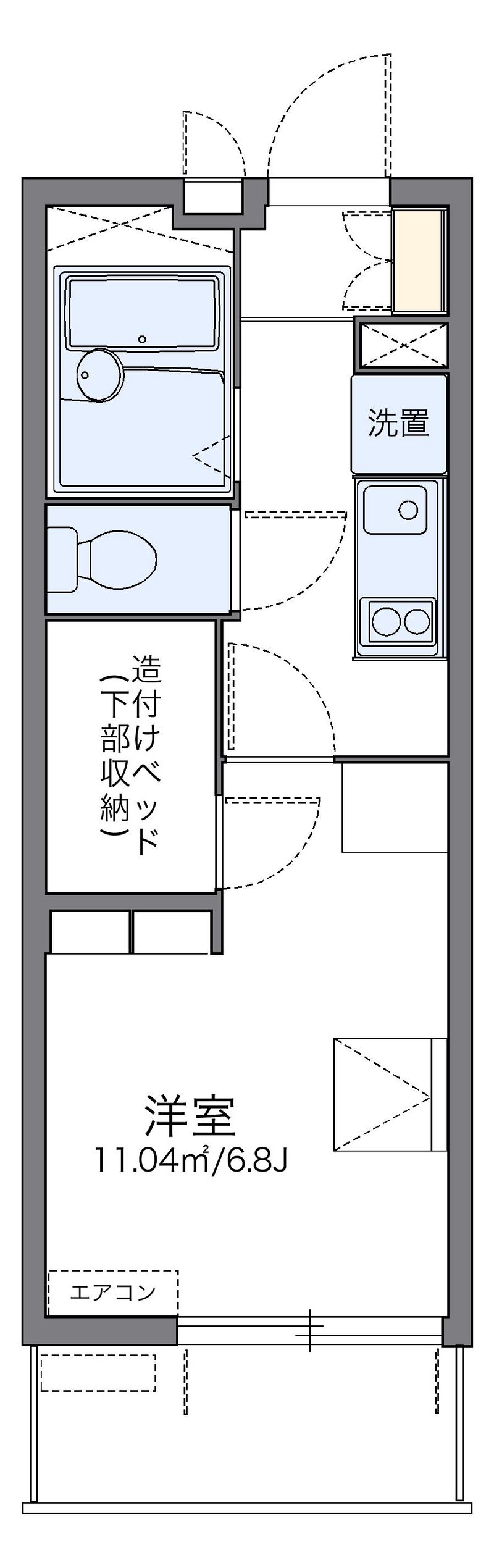 レオパレス西志賀 間取図
