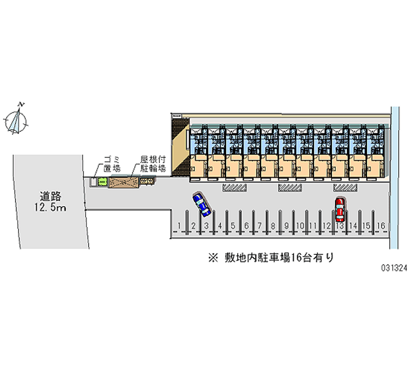 レオパレス中休場Ⅱ 月極駐車場