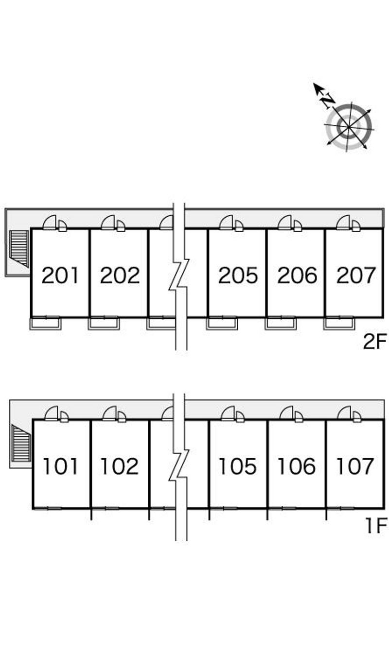 レオパレスクレール庚午 間取配置図