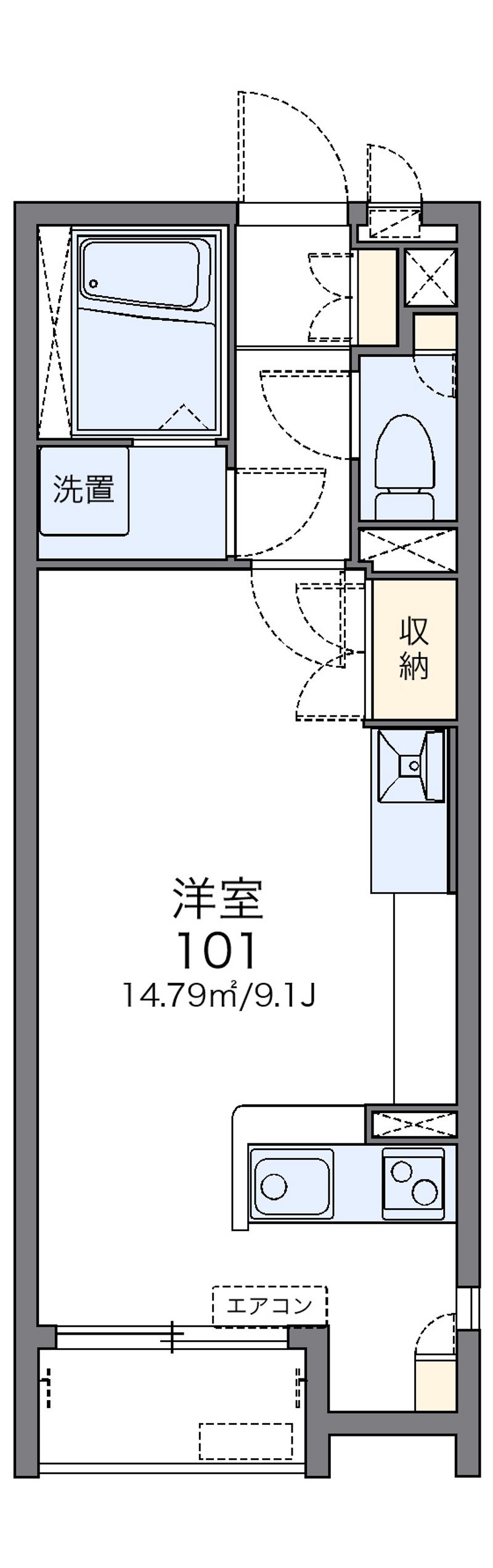 レオネクストトラッド湯河原 間取図