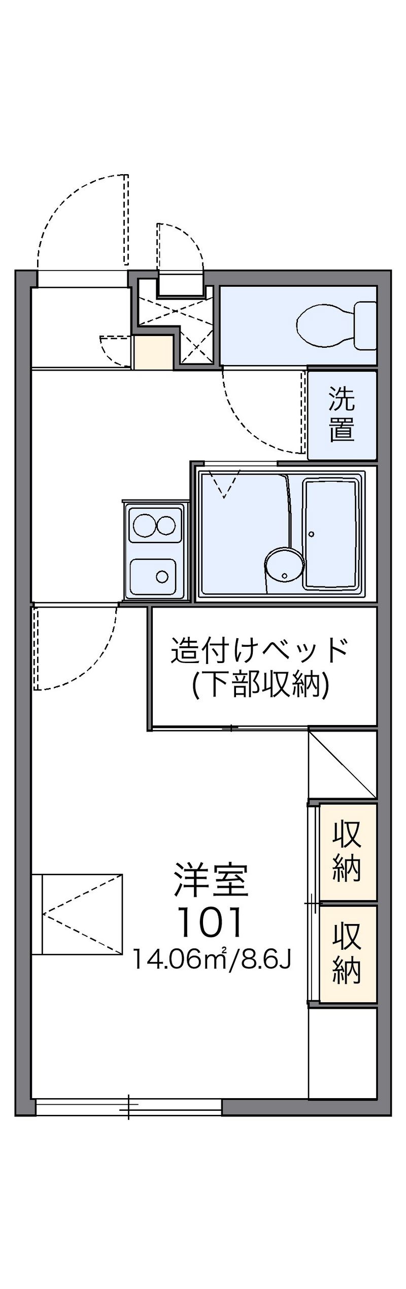 レオパレスアクシス 間取図