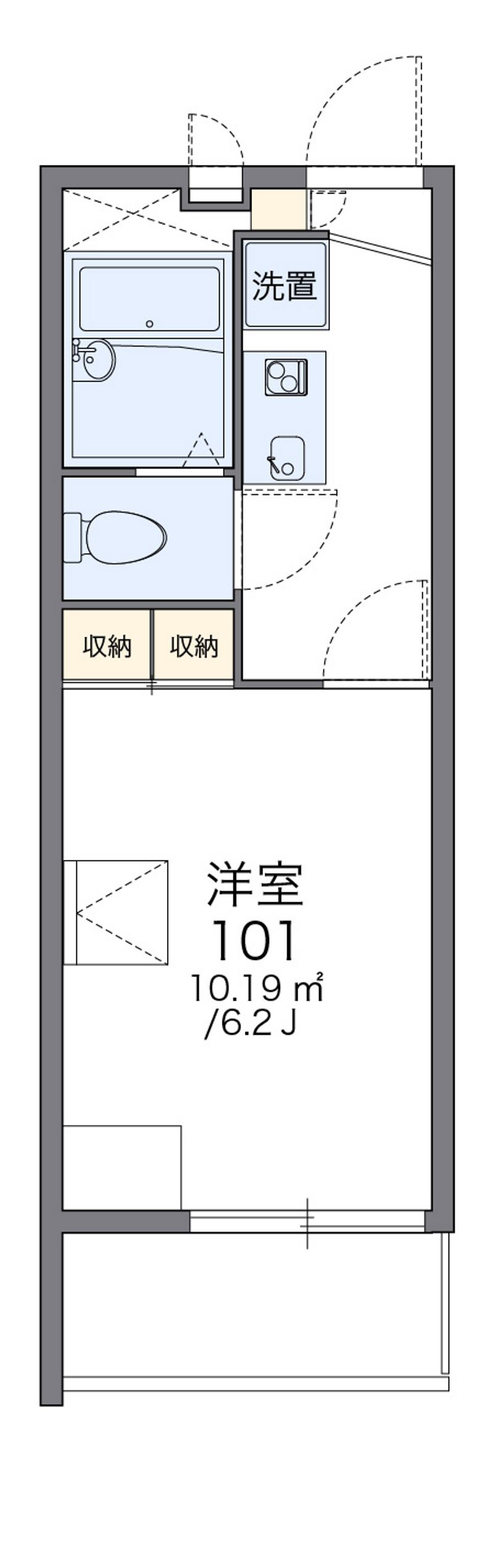 レオパレスヒューゲル五番館 間取図