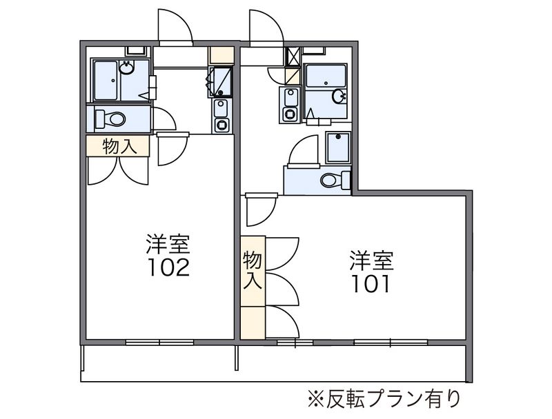 レオパレスホワイトベル 間取図