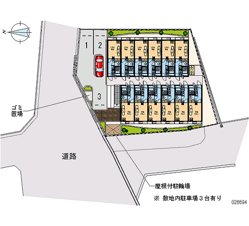 レオパレス御影塚町 月極駐車場