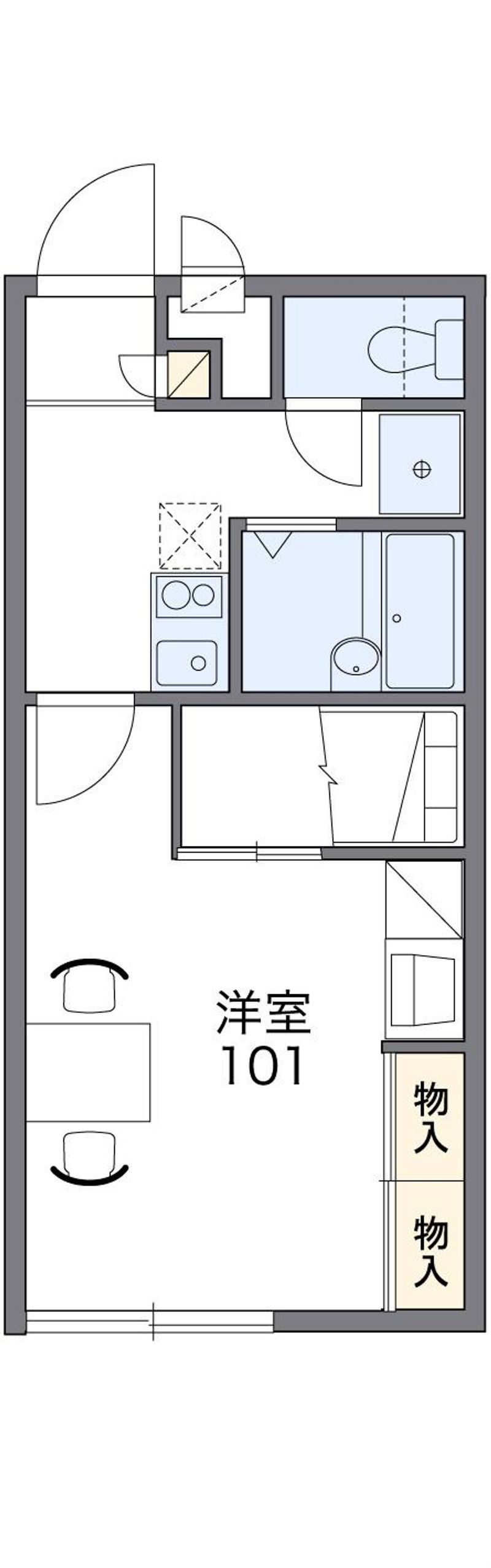 レオパレス弥生 間取図