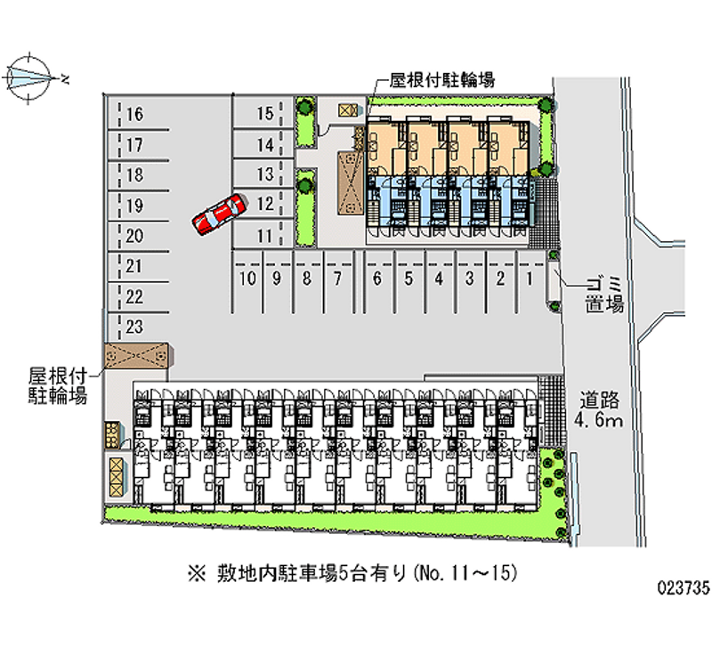 レオパレス中浜２番館 月極駐車場