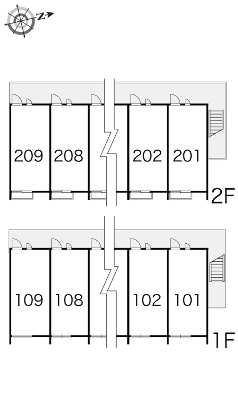 レオパレスイナミタウン 間取り配置図