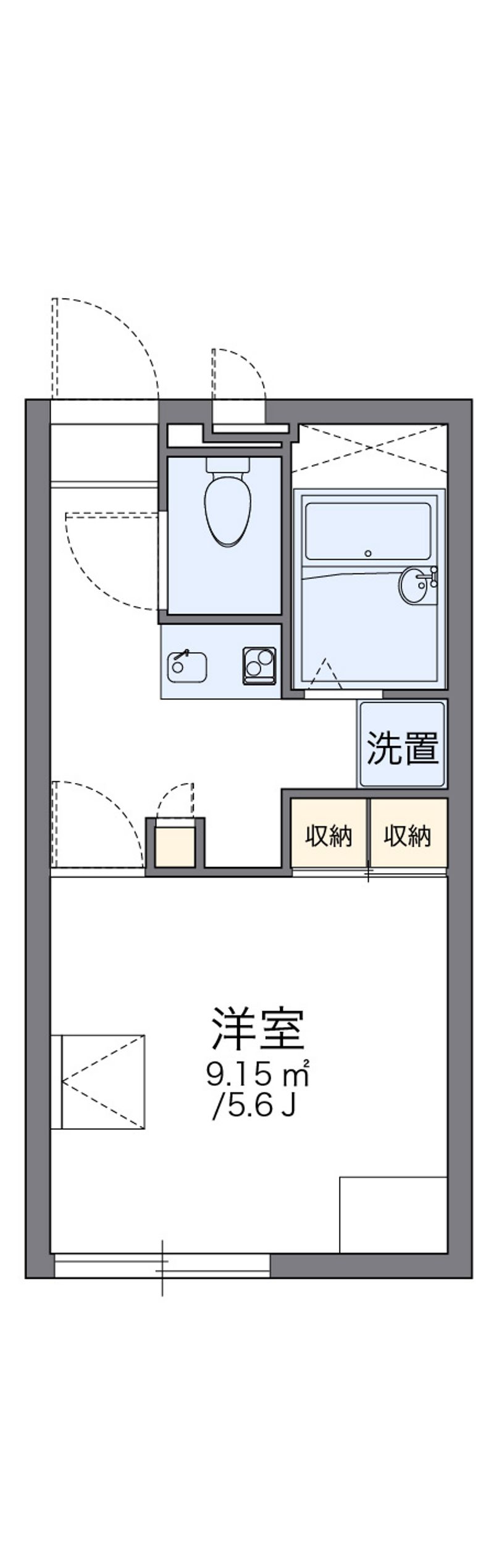 レオパレス西町 間取図