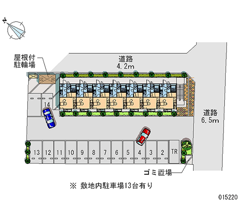 レオパレストレディオス 月極駐車場