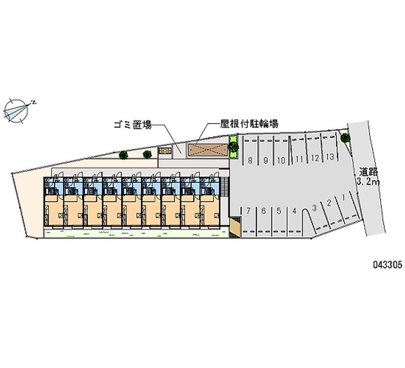 レオパレスグランプラージュ 月極駐車場