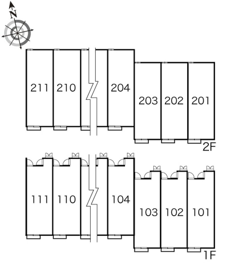 レオパレスたちばな　Ⅱ 間取配置図