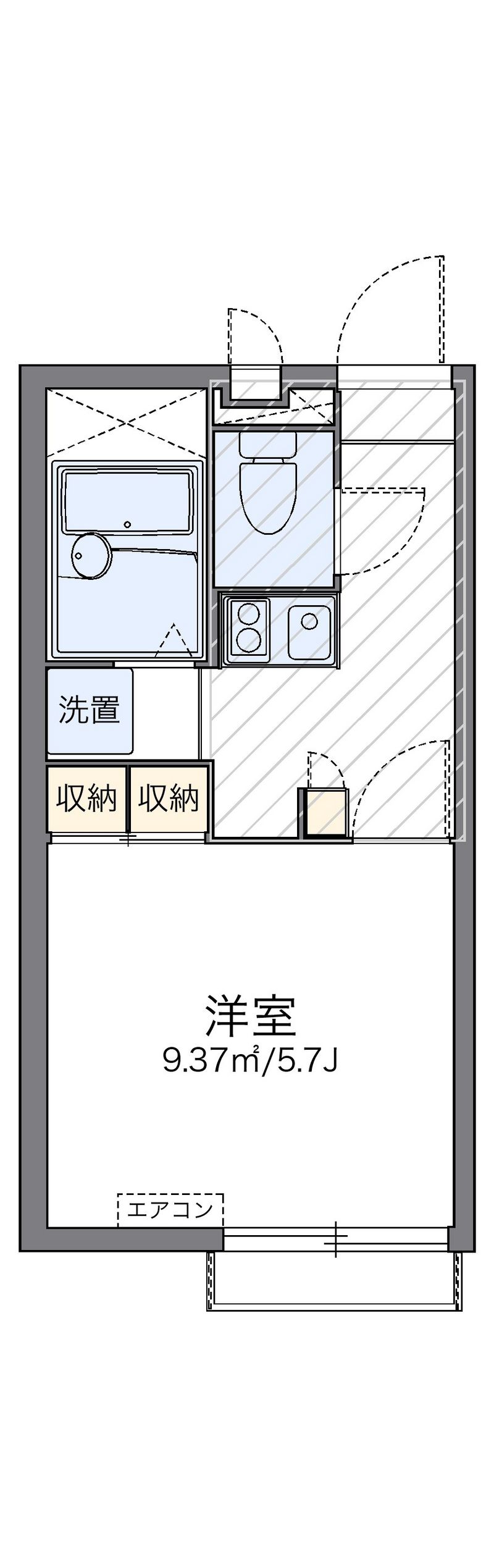 レオパレスフォレスタ 間取図