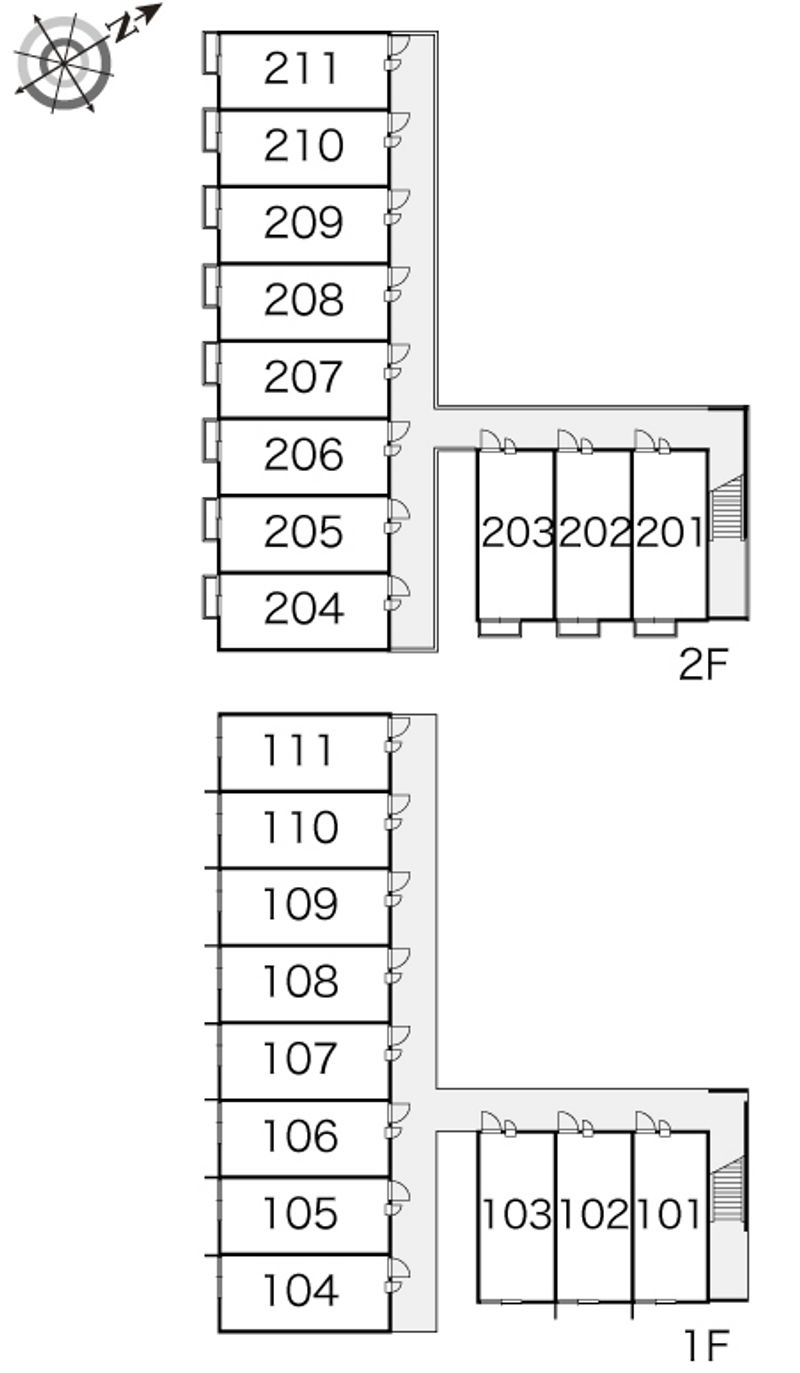 レオパレスサンマリン津 間取配置図