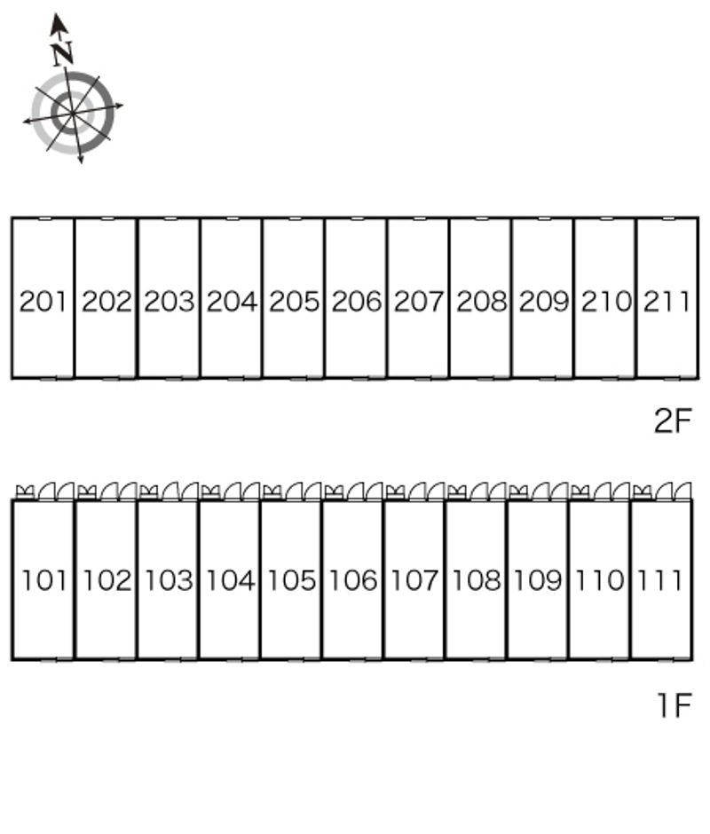 レオパレスいわしみず 間取配置図
