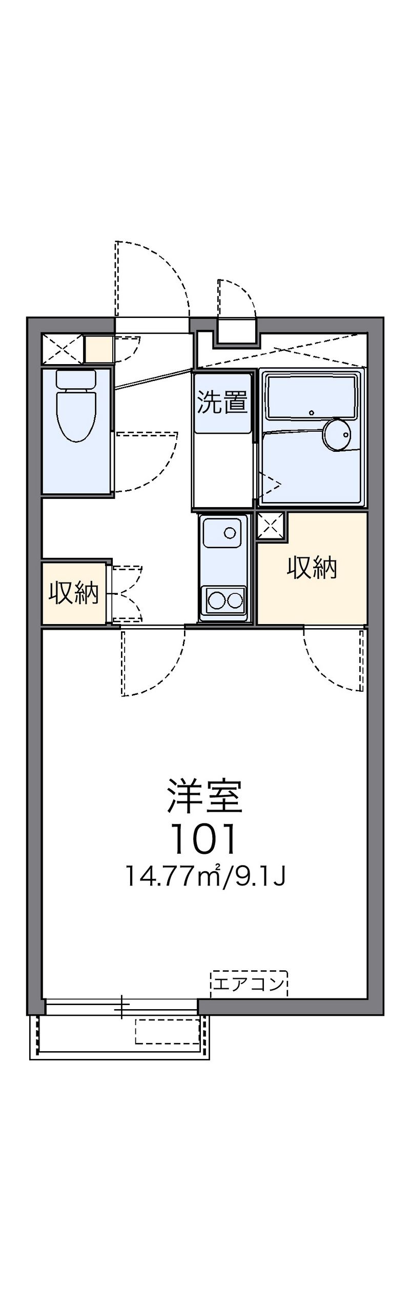 レオネクストフラッツリリー 間取図