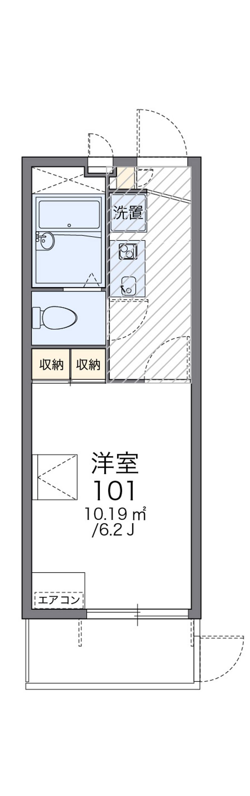 レオパレスピーフス 間取図
