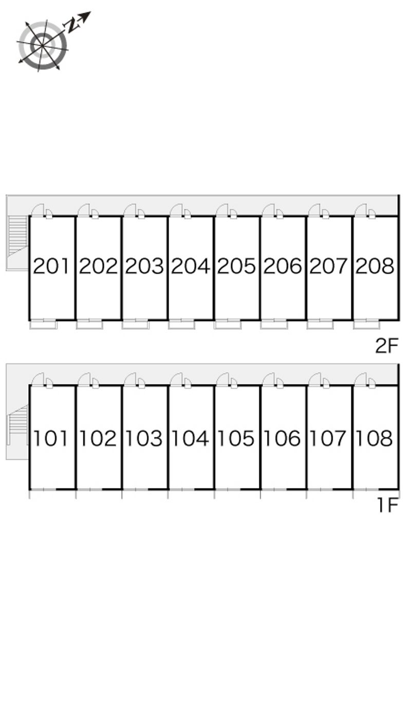 レオパレスルミエール２ 間取配置図