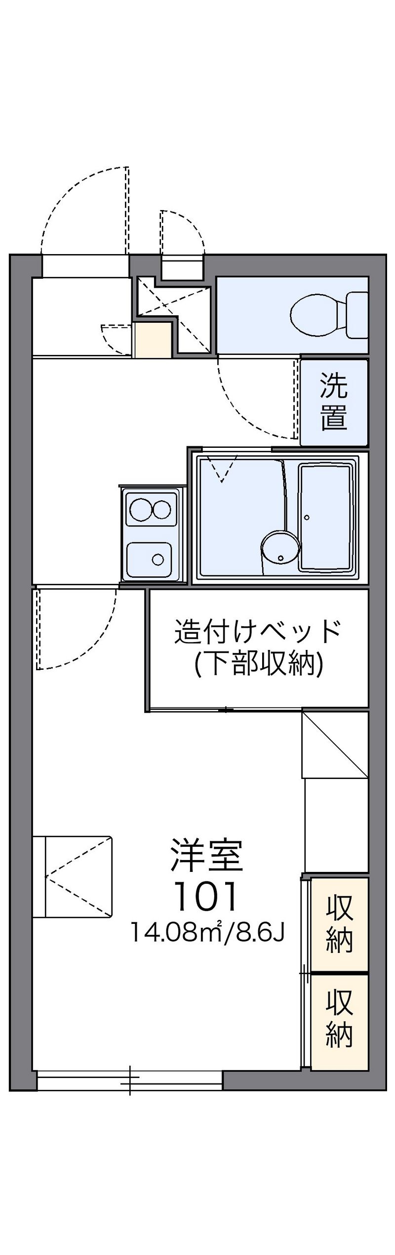 レオパレスウィステリアＴＡＧＯ 間取図