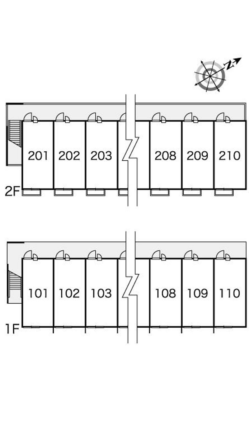 レオパレスＣＡＳＡ　二本松　２ 間取配置図