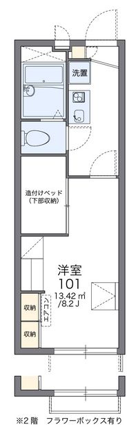 レオパレス橋爪中Ⅱ 間取り図