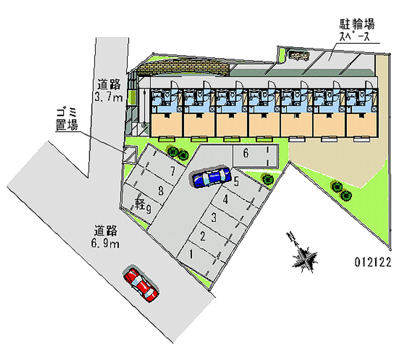 レオパレスボヌールＨＡＮＡＳＨＩＭＡ 月極駐車場