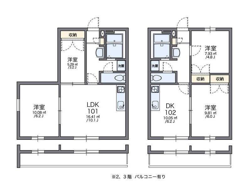 レオパレス祐ノ木 間取図