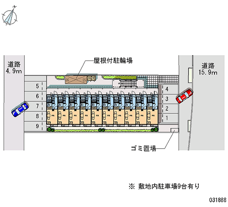 レオパレス紫原 区画図
