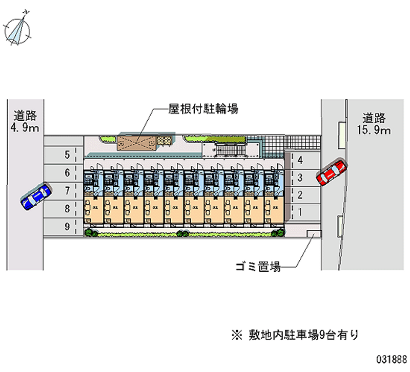 レオパレス紫原 月極駐車場