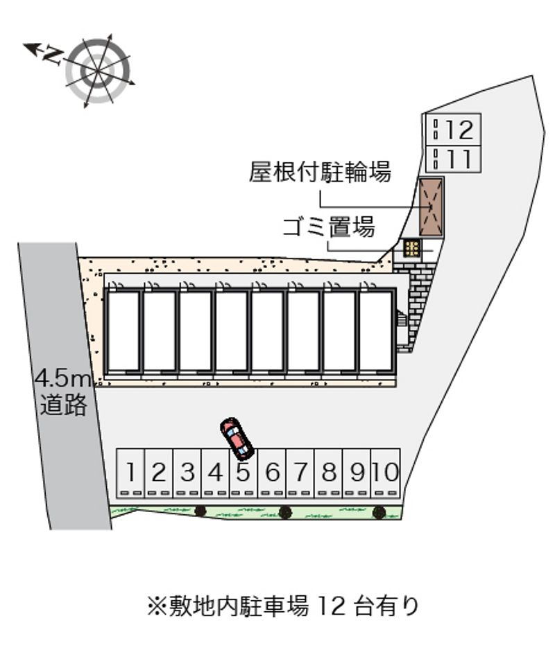 レオパレス魚住南 配置図