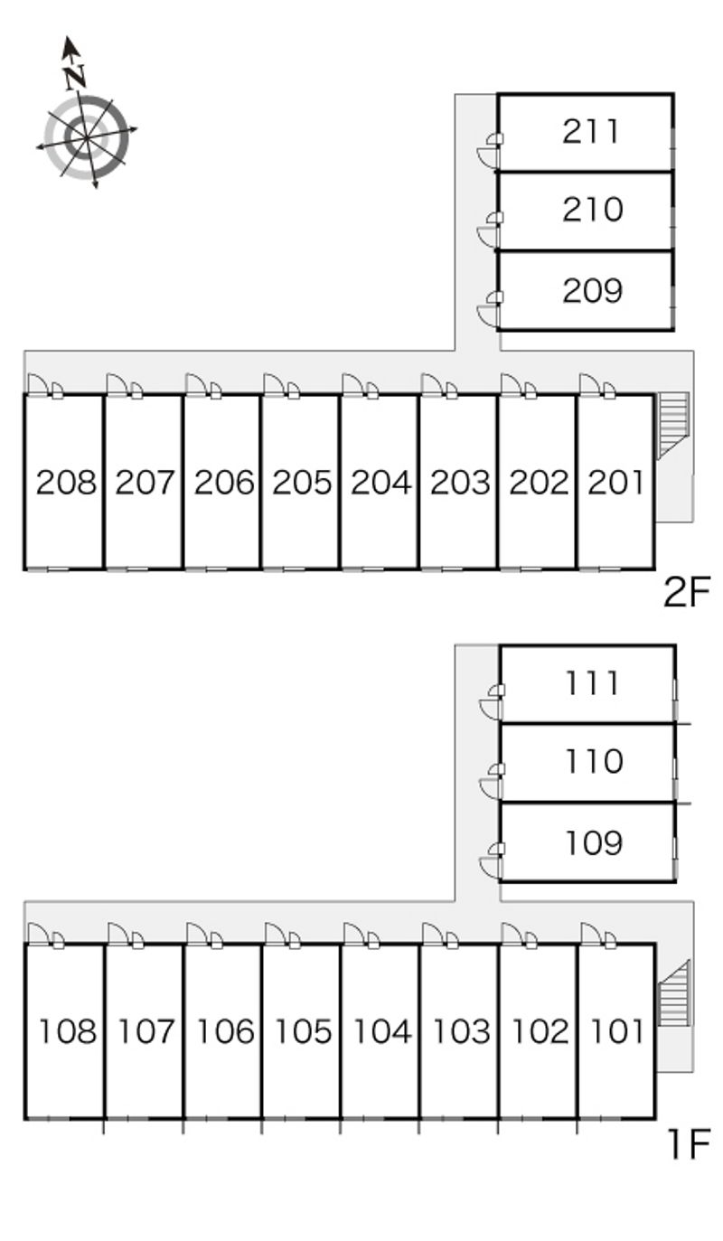 レオパレス吾妻 間取配置図