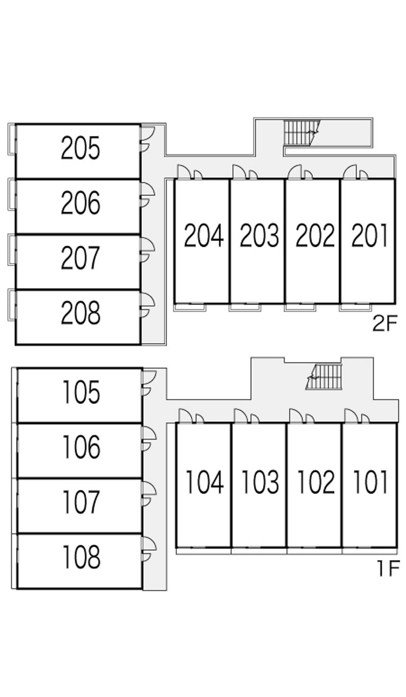 レオパレスリバーサイド　光 間取配置図
