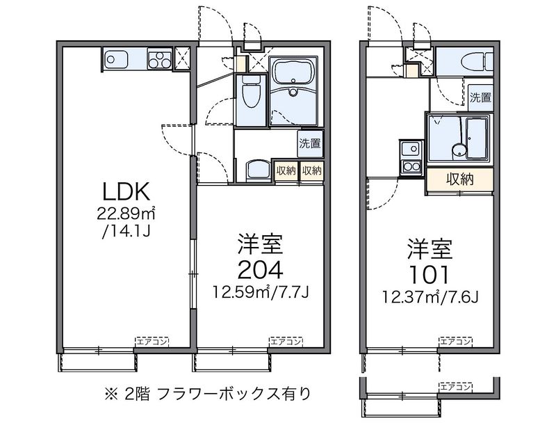 レオパレスやちよ 間取図