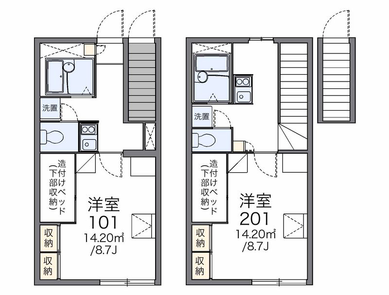 レオパレスきずな 間取図