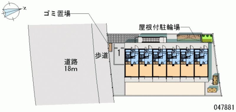 レオパレスオネスティⅤ 区画図