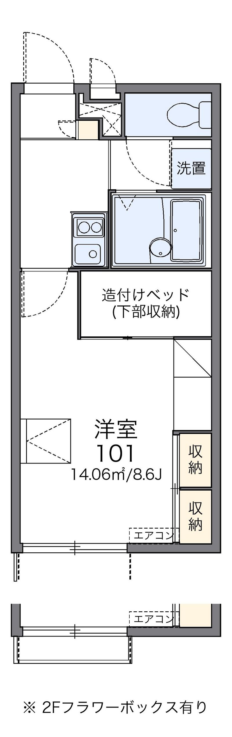 レオパレスゴールデン 間取図