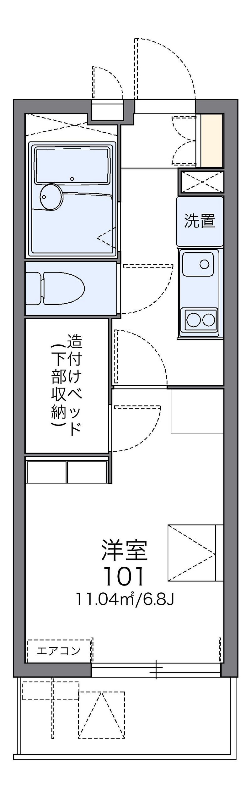 レオパレスヒルトップ　壱番館 間取図